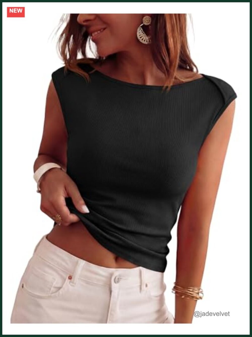 Women's Ribbed Knit Tank Top Cap Sleeve Ruched Slim Fit